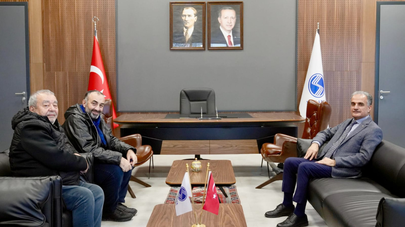 Gazeteci Levent Candan'dan SAÜ Rektörü Prof. Dr. Hamza Al'a ziyaret