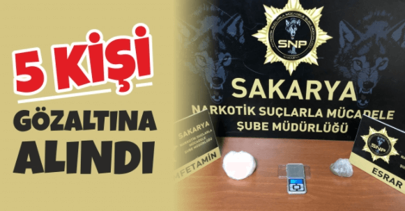 Uyuşturucu satıcılarına baskın ! 5 kişi gözaltında