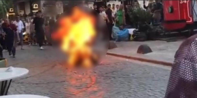 Galata'nın Önünde Kendini Yaktı